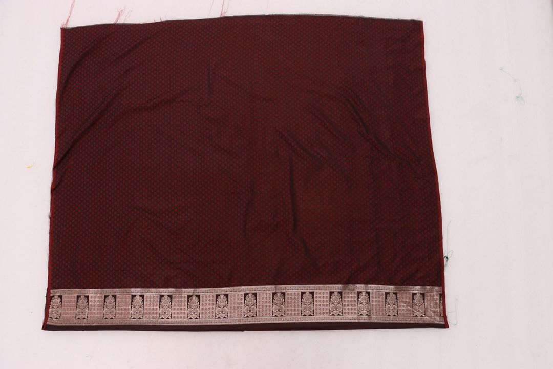 Maroon Antique Gold Zari Satin Silk Saree Online
