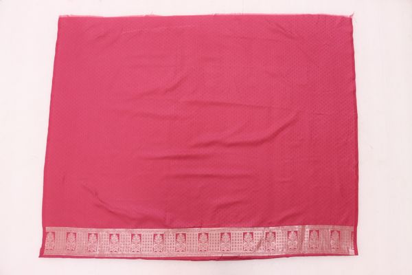 Varnavi Pink Satin Silk Saree with Zari Paisley Weaving