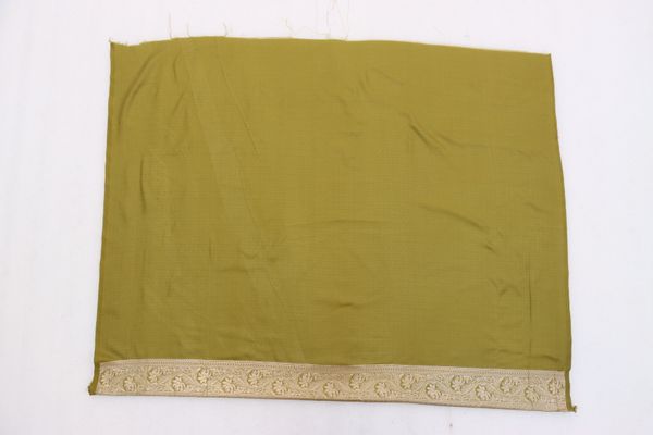 Varnavi Mehndi Green Jacquard Saree with Peacock Zari Border