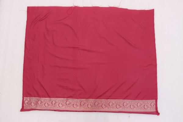 Varnavi Rani Pink Satin Silk Saree with Zari Jacquard Border
