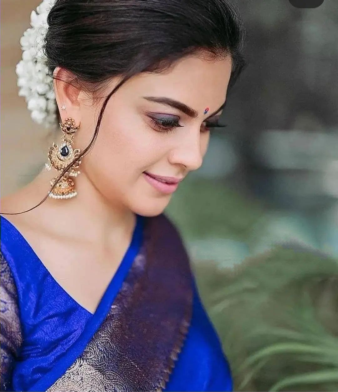Royal Blue Banarasi Soft Silk Saree with Silver Gold Paisley Border