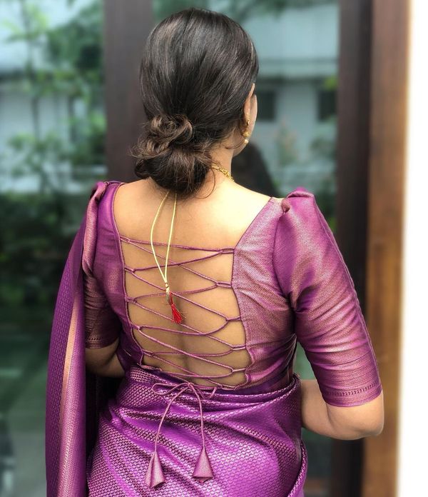 Magenta Purple Banarasi Soft Silk Saree with Rose Gold Border