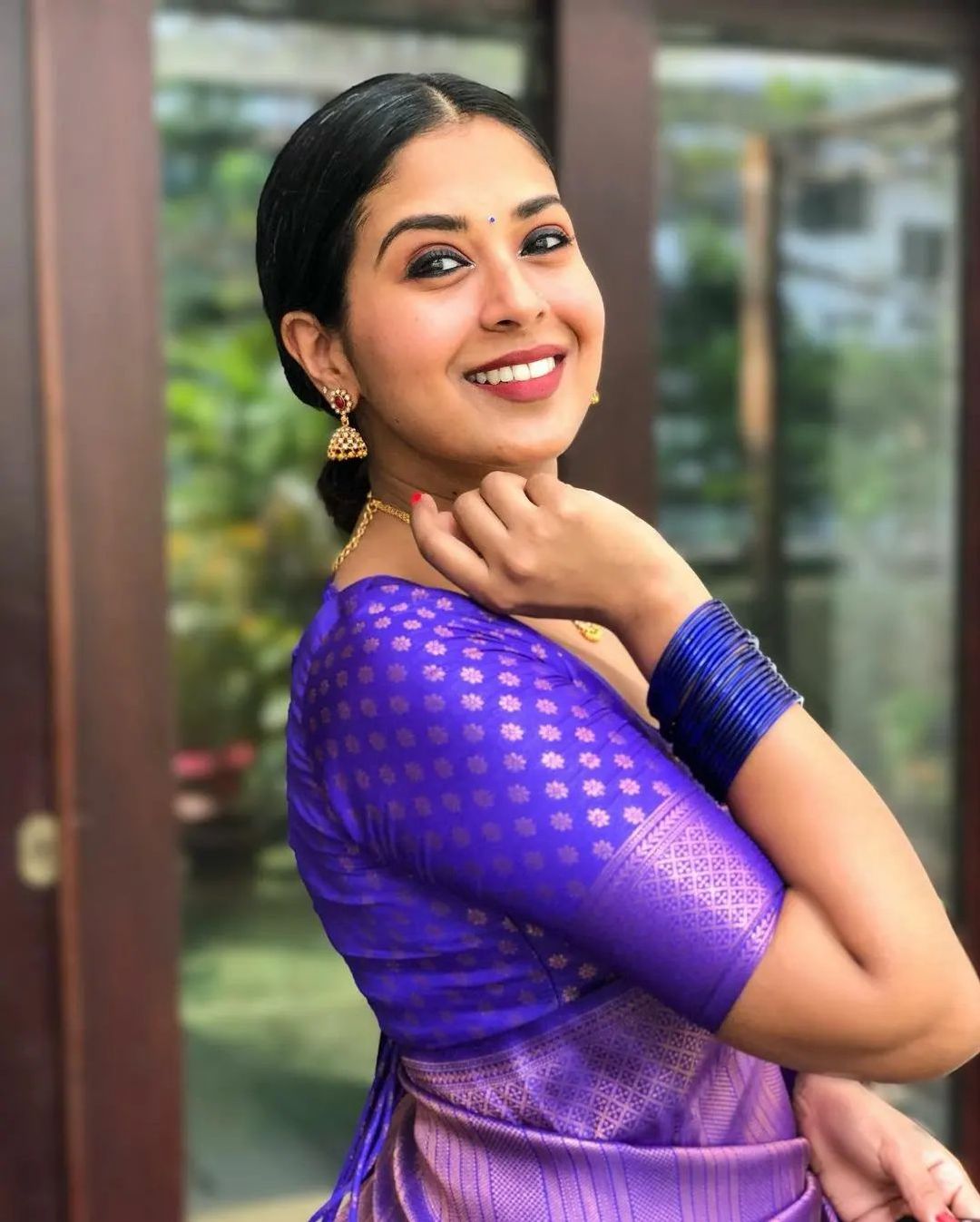 Royal Purple Banarasi Soft Silk Saree with Rich Woven Border