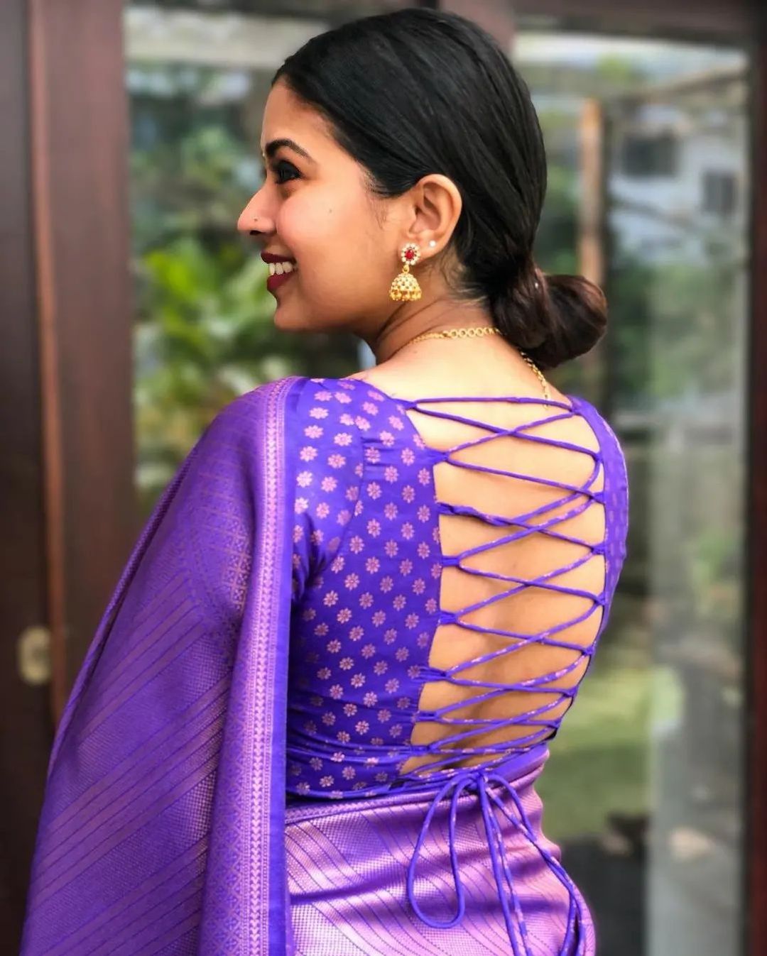 Royal Purple Banarasi Soft Silk Saree with Rich Woven Border